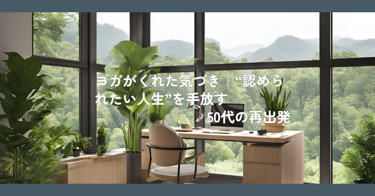 50代からの“自分を大切にする生き方”｜ヨガが教えてくれた心の気づき